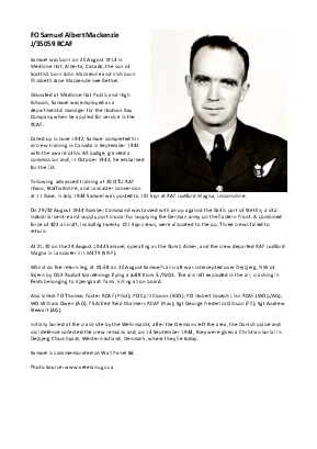 A preview of a PDF biography for Mackenzie, Samuel Albert